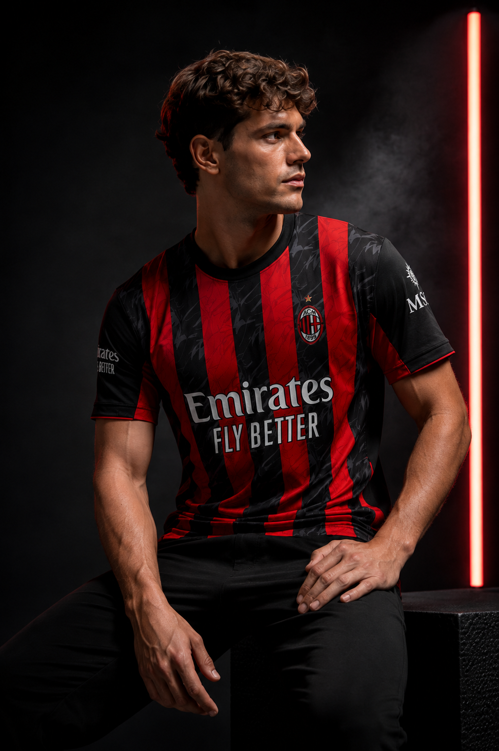 AC Milan (Associazione Calcio Milan) home jersey | Premium Custom Football Jersey for Men | Personalized Name & Number| Match Edition