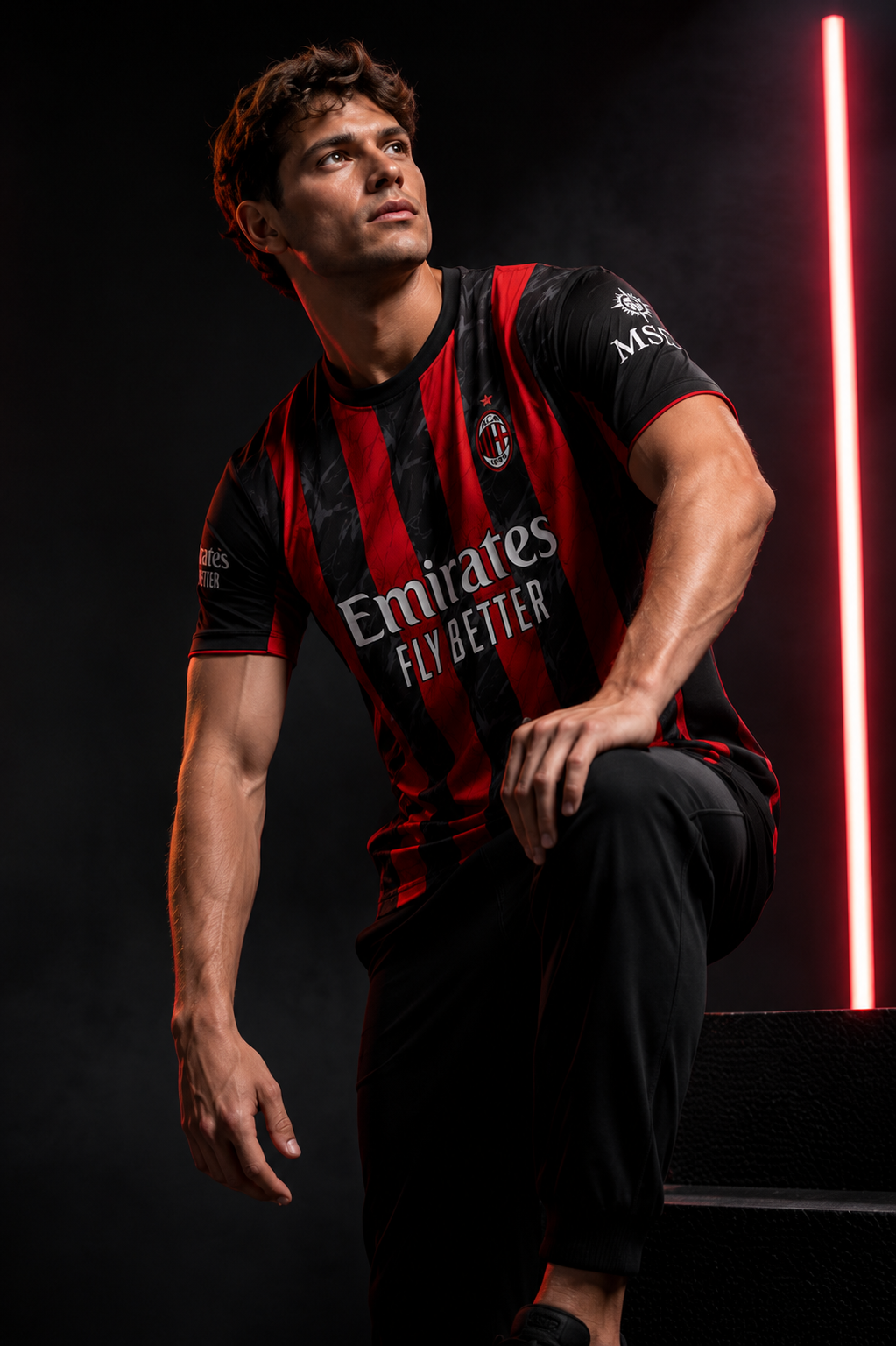 AC Milan (Associazione Calcio Milan) home jersey | Premium Custom Football Jersey for Men | Personalized Name & Number| Match Edition
