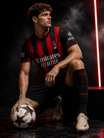 AC Milan (Associazione Calcio Milan) home jersey | Premium Custom Football Jersey for Men | Personalized Name & Number| Match Edition