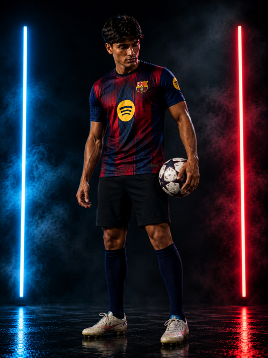 FC Barcelona (Barça) Home Jersey | Premium Custom Football Jersey for Men | Personalized Name & Number| Match Edition