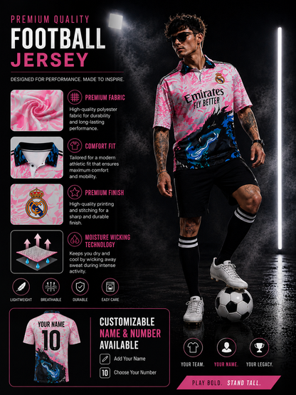 Real Madrid CF Special Limited Edition Jersey | Premium Custom Football Jersey for Men | Personalized Name & Number| Match Edition