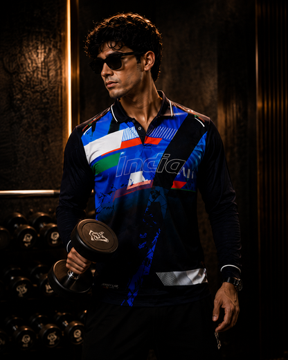 India Elite Performance Polo Jersey – Premium Custom Name & Number Edition