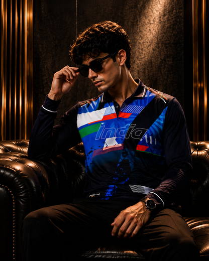 India Elite Performance Polo Jersey – Premium Custom Name & Number Edition