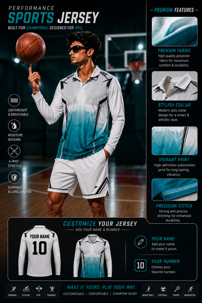 AeroFusion Elite Performance Sports Jersey – Premium Custom Name & Number